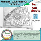 Art Therapy Mandala Adult Colouring Book 1: Mandala Colouring Book, Adult Coloring Book Kit With 12 Sketch Pens, Fun For Adults, Relaxing Coloring Workbook | Grocsy