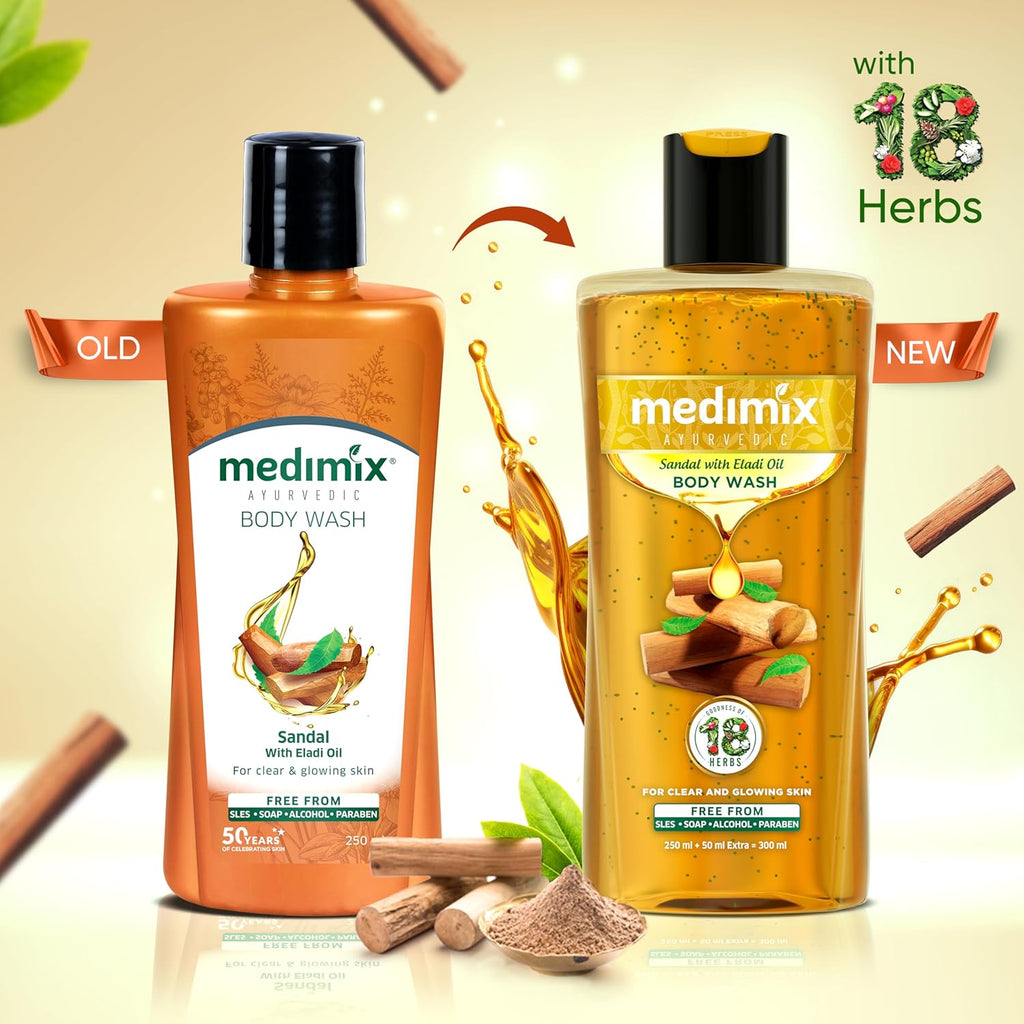 Medimix Ayurvedic Sandal Body Wash With Eladi Oil | Grocsy
