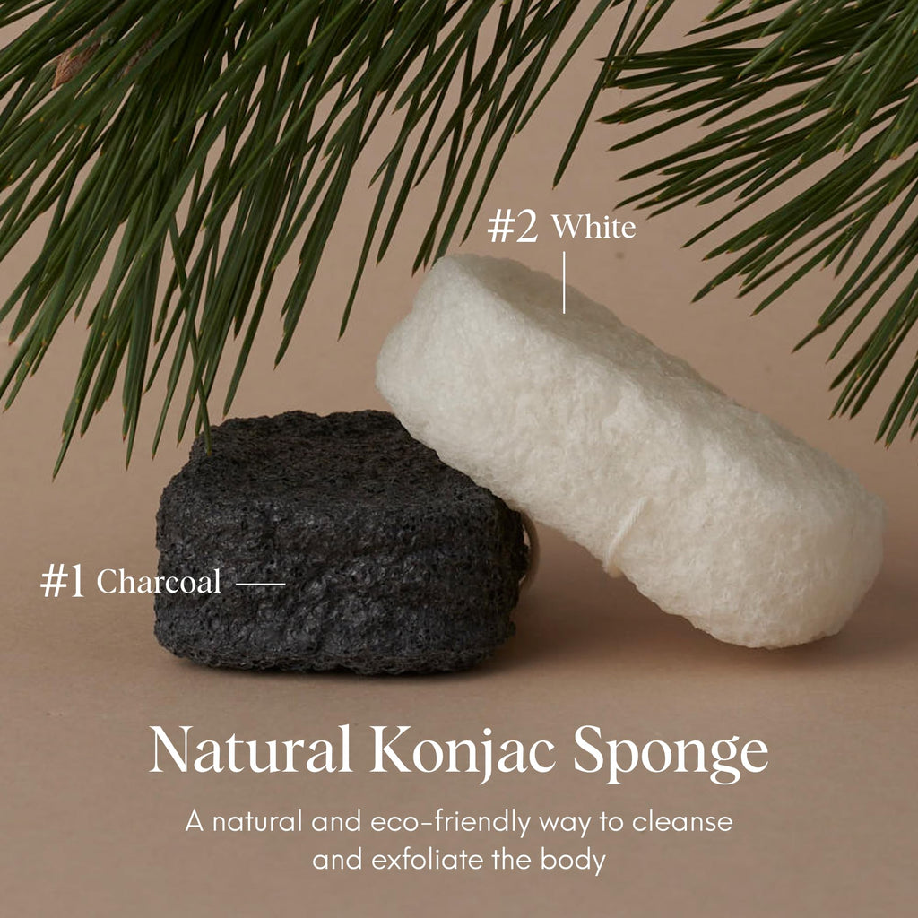 ILEM JAPAN Natural Konjac Body Sponge - Soft White Sponge | Grocsy