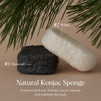 ILEM JAPAN Natural Konjac Body Sponge - Soft White Sponge | Grocsy