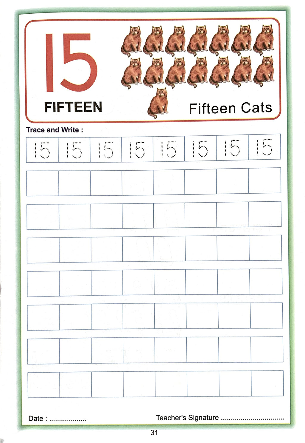 Number Writing Book.(1-50). | Grocsy