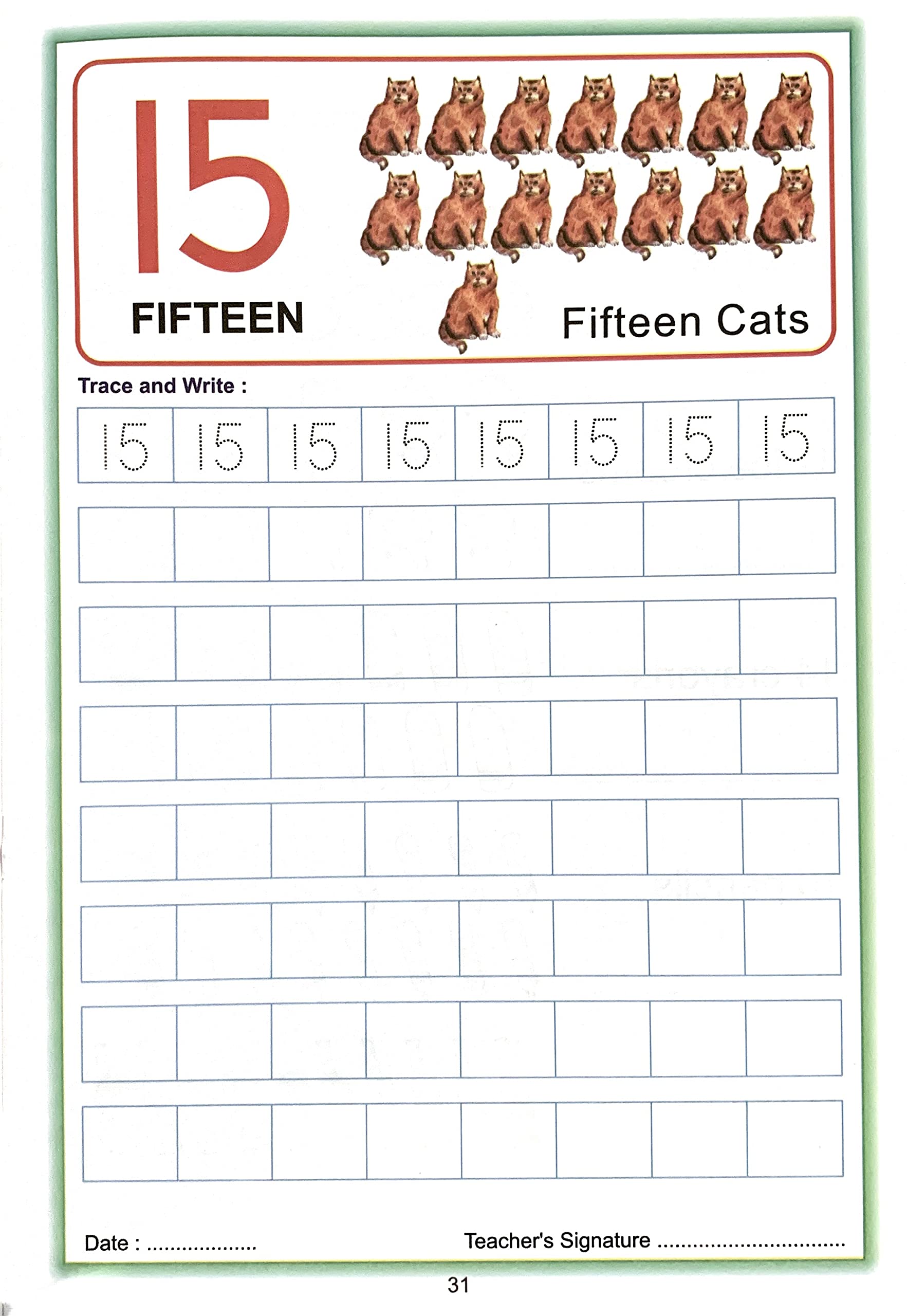 Number Writing Book.(1-50). | Grocsy