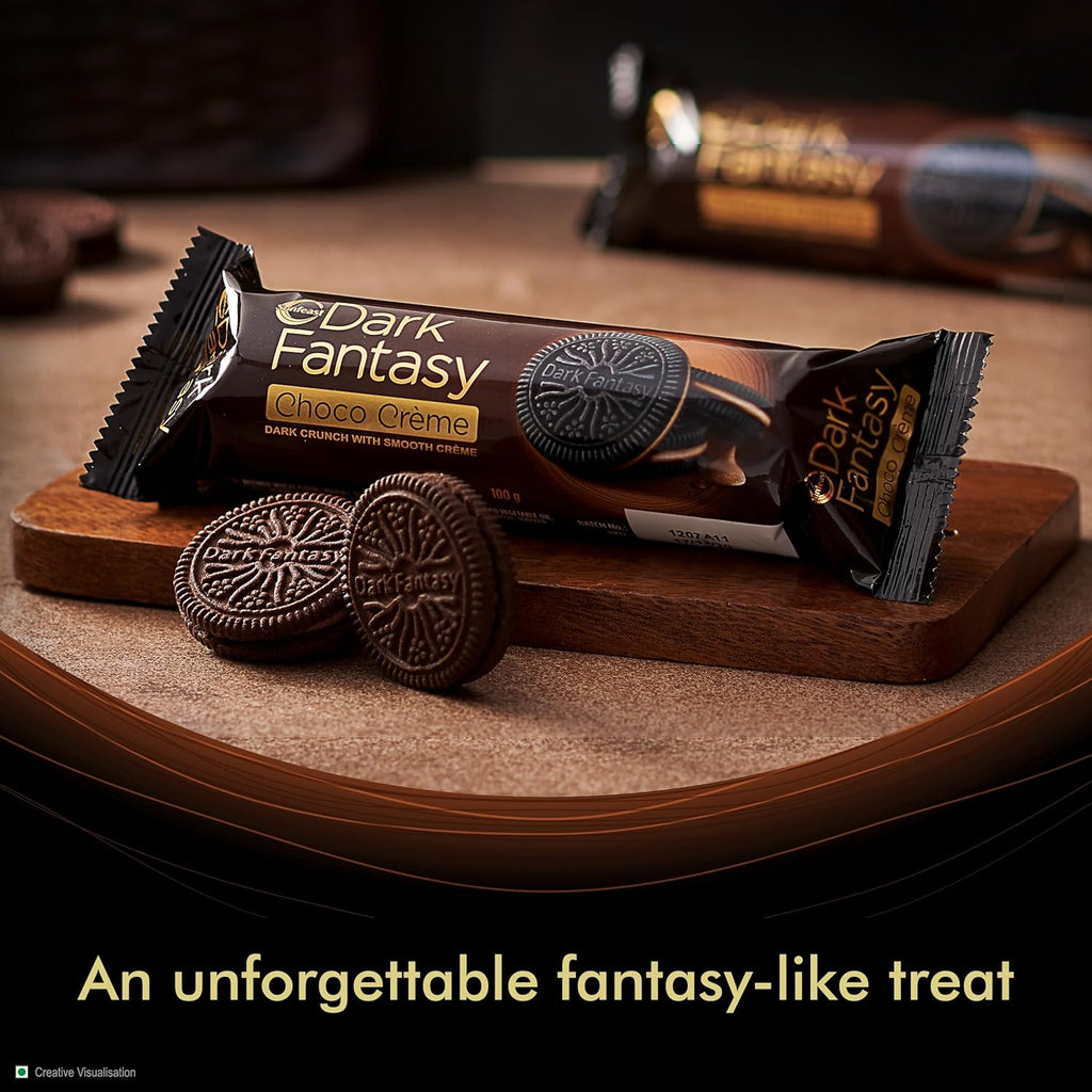 Sunfeast Dark Fantasy Sandwich Creme Dark Crunch With Choco Creme | Grocsy