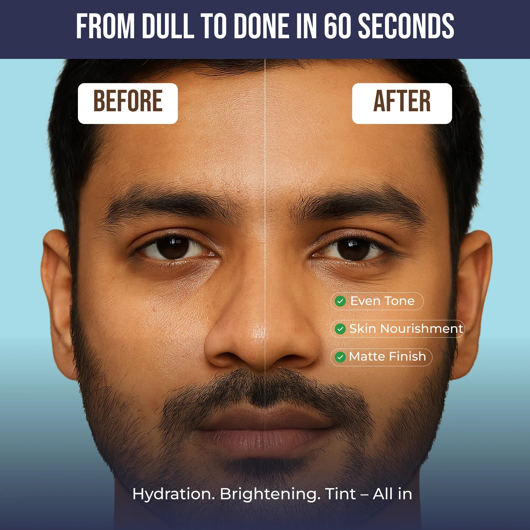 Yaan Man Tinted Navigator Moisturizer for Men With Kale Oil & Trehalose | Grocsy