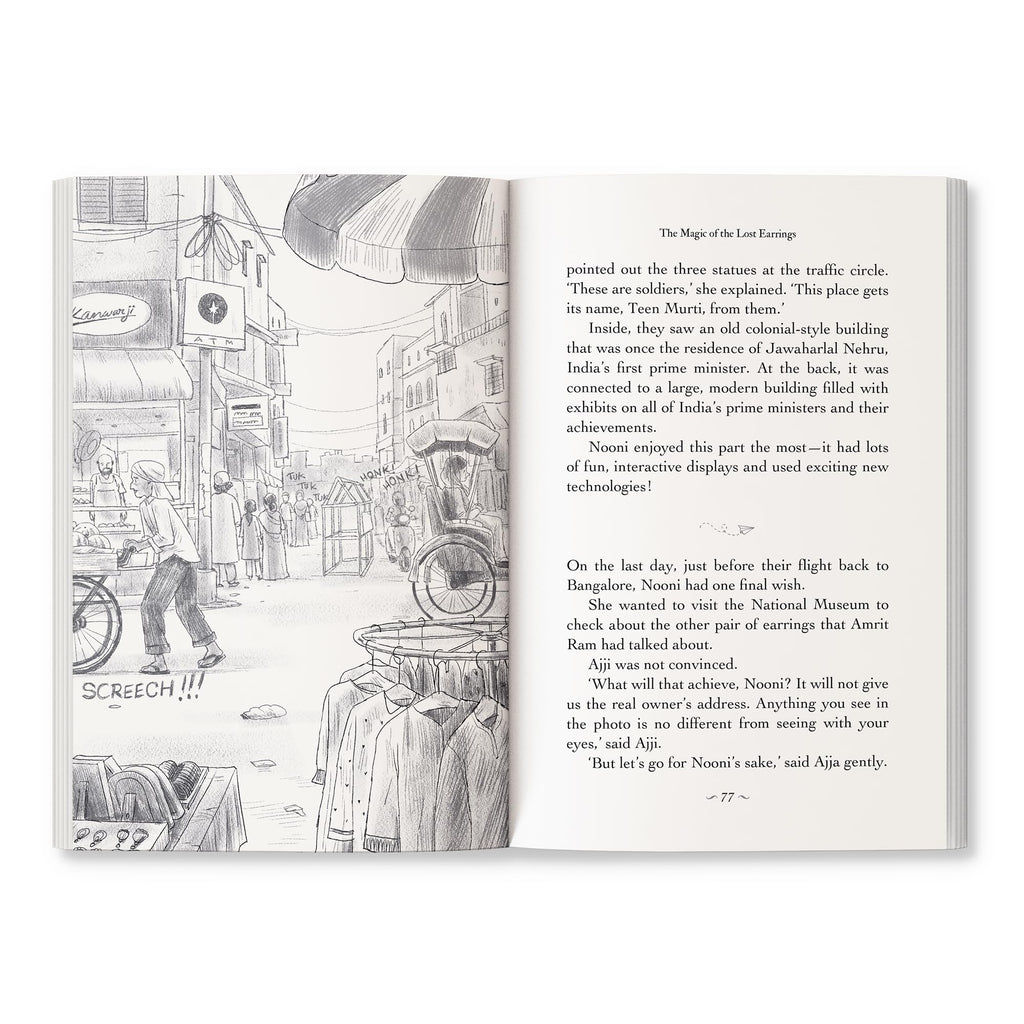 The Magic of the Lost Earrings: A New Nooni Adventure by Sudha Murty - A Story of History, Family Bonds and Hidden Treasures Ages 9+ | Grocsy