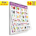 English-Hindi Chart For Kids (16 Charts ) 36 X 50 Cm - Children Spiral Wall Picture Chart | Grocsy