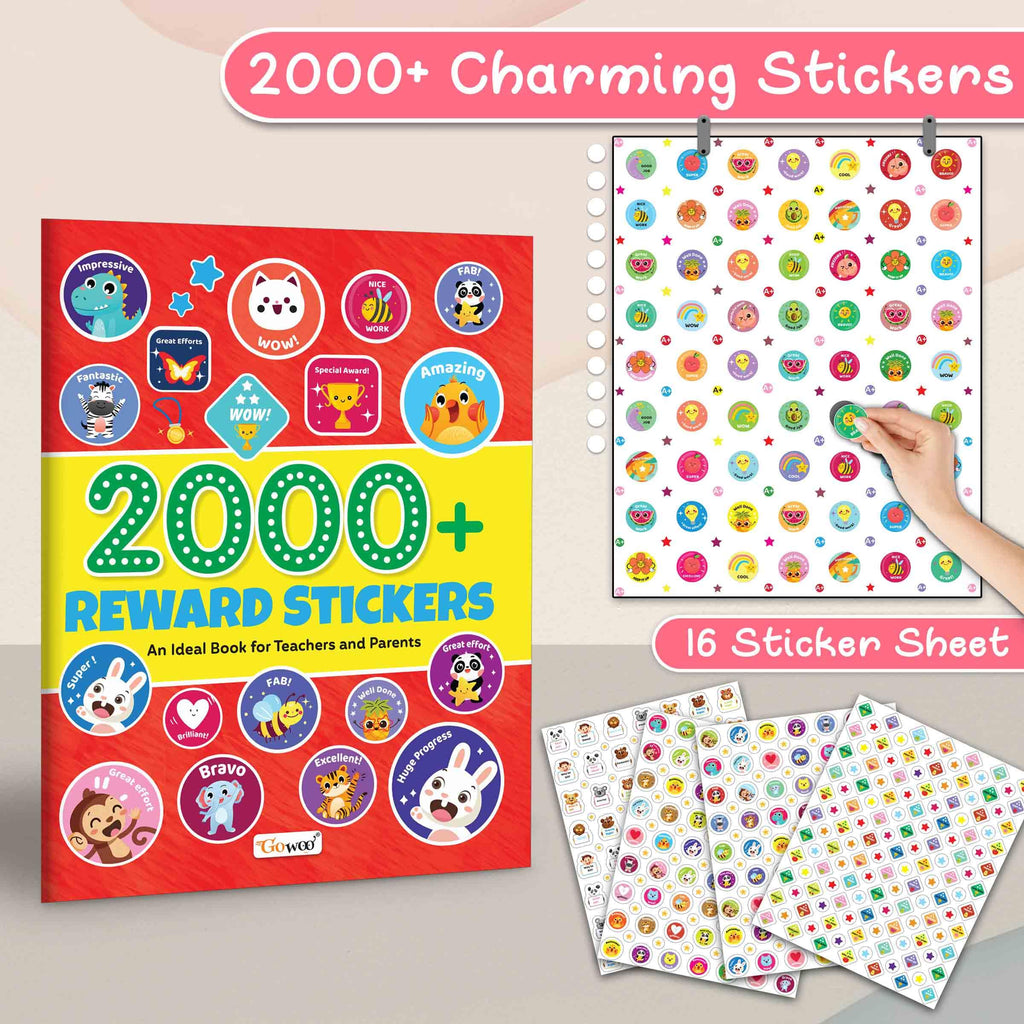 2000+ Reward Stickers: A Fun Sticker Book For Teachers And Parents - Encouraging And Celebrating Kids' Achievements With Over 2000 Stickers [Paperback] | Grocsy