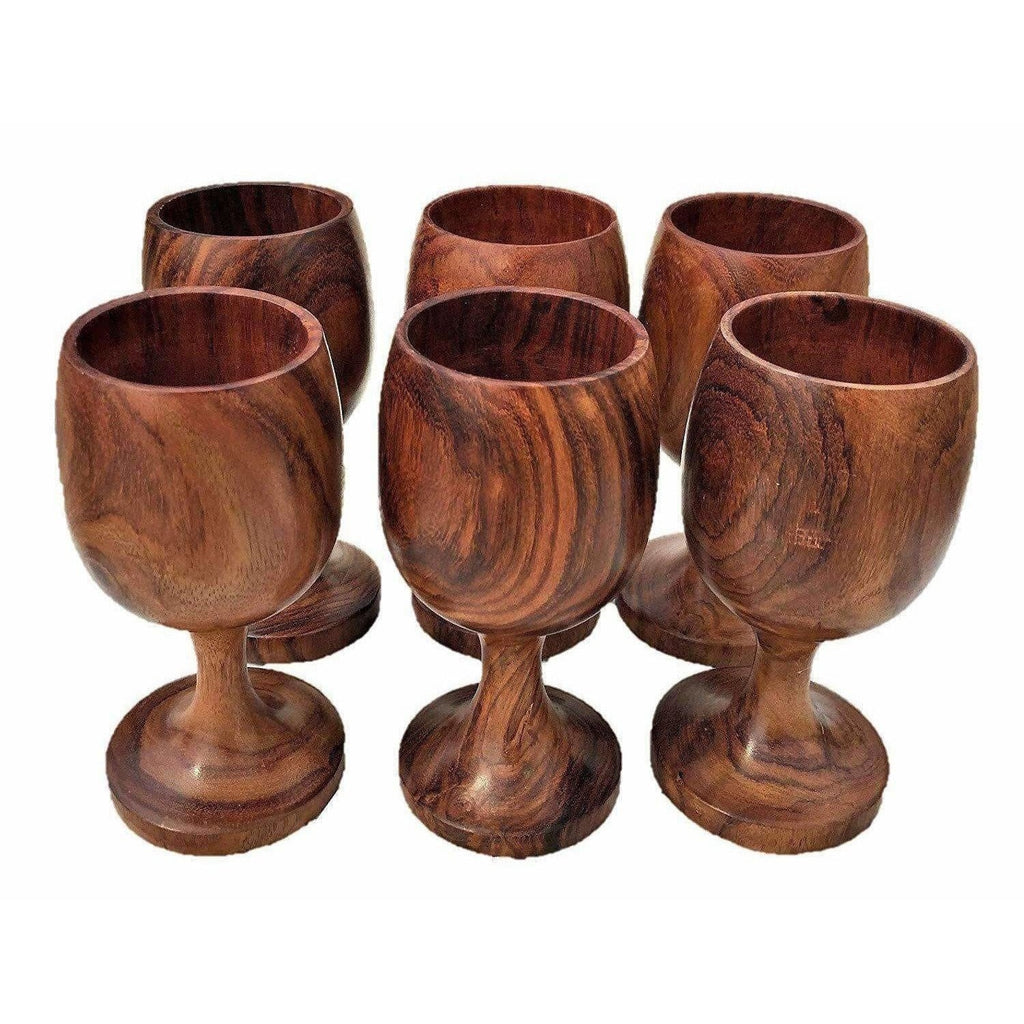 Handmade Sheesham Wooden Glass | Grocsy