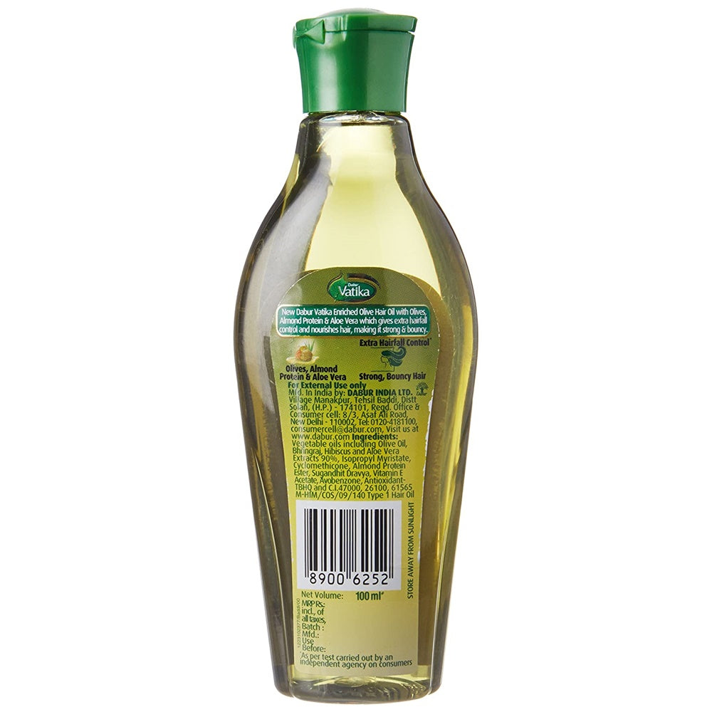 Dabur Vatika Enriched Olive Hair Oil for Healthy and Strong Hair | Grocsy