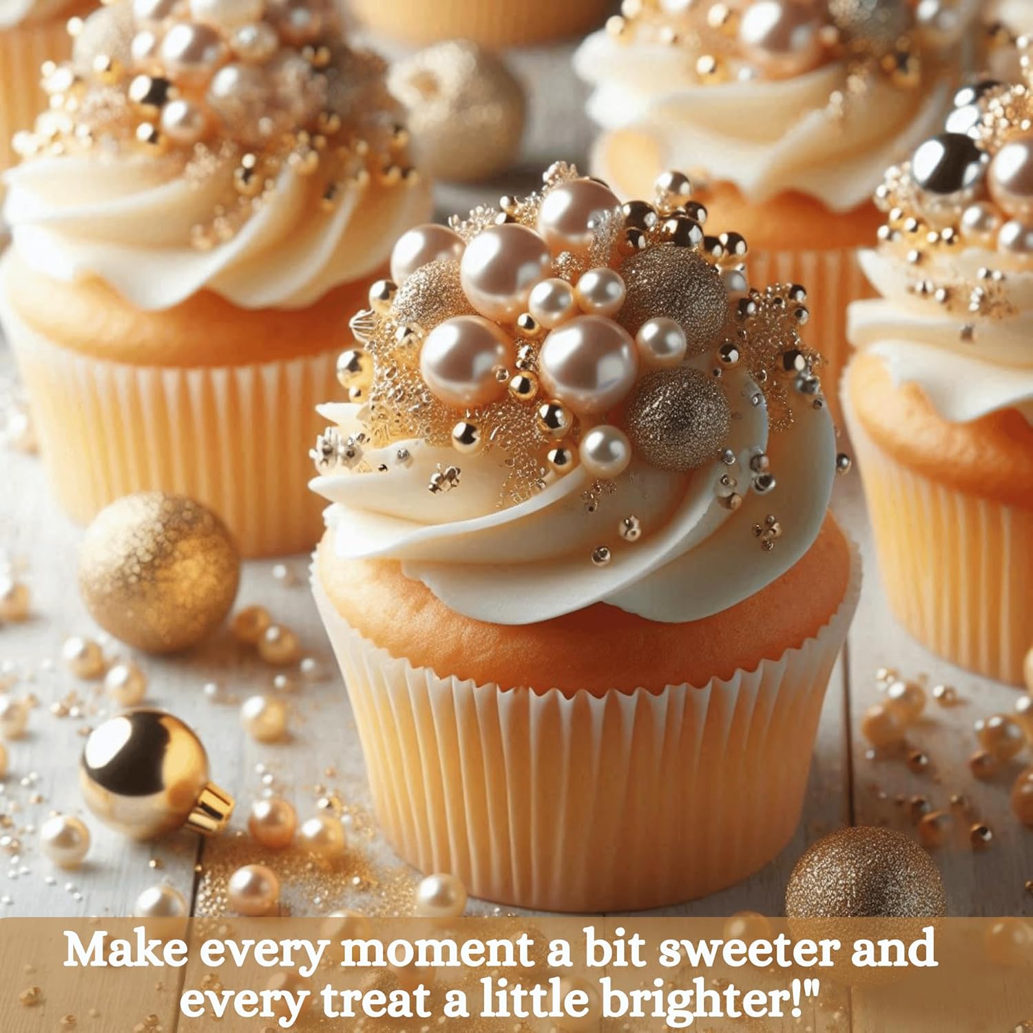 Confect Champagne Gold | Sprinkles Bottle for Decoration Bottle | Grocsy