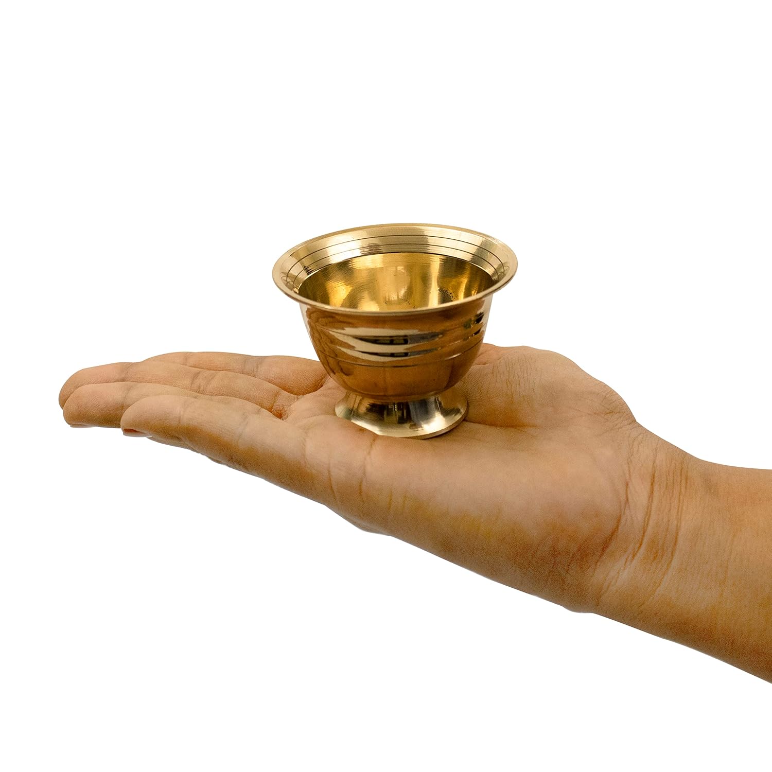 Spillbox Brass Chandhan Bowl|[Weight:60G]-Padam Payala (2) ,1 L | Grocsy