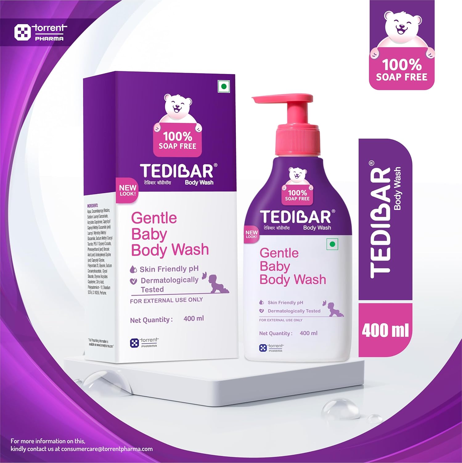 Tedibar Gentle Baby Body Wash For Prevents Dryness & Rashes | Grocsy