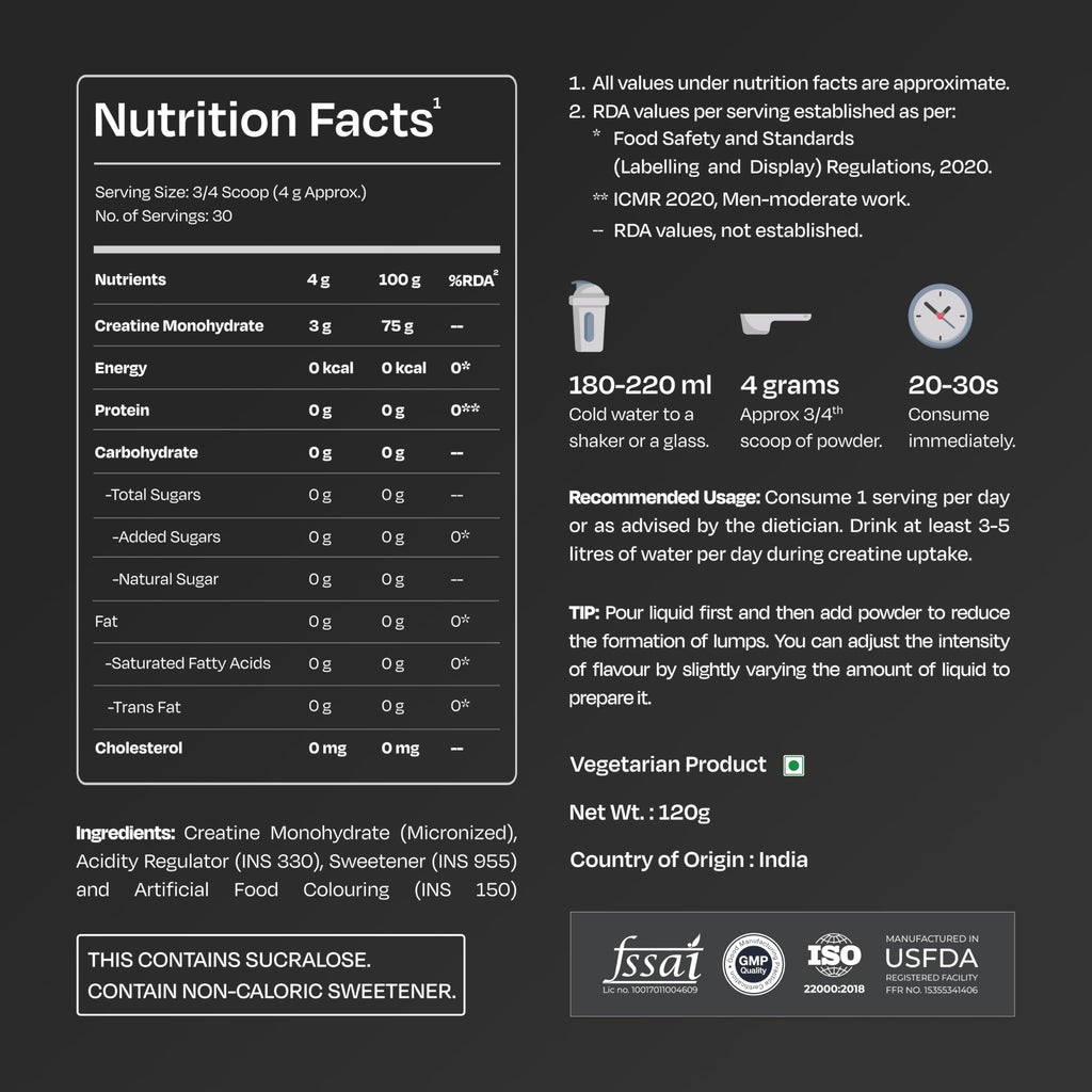 Nutrabay Gold Micronised Creatine Monohydrate Powder - Cola | Grocsy