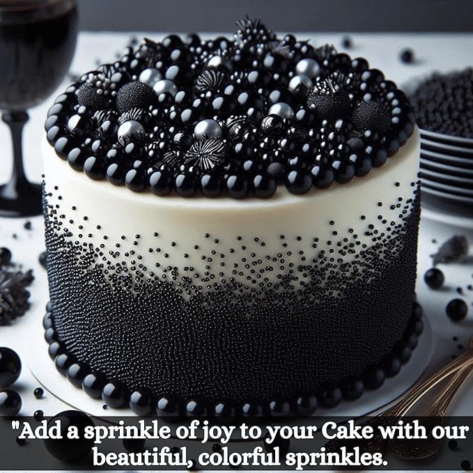 Confect Black | Sprinkles Bottle for Decoration Bottle | Grocsy