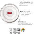HAZEL Stainless Steel Plate Set for Dinner Launch, Set of 2, 28.5 cm, Medium | Grocsy