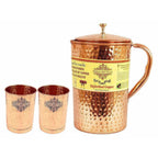 Copper Pitcher with 2 Glasses | Grocsy