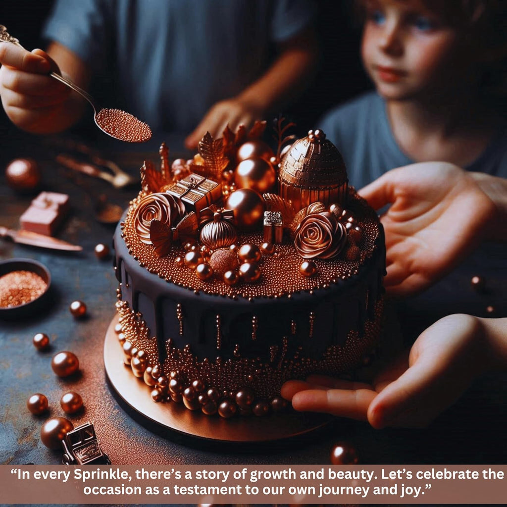 Confect Sprinkles for Cakes & Cupcakes Decoration | USP-20(Copper) | Grocsy