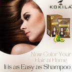 Kokila Unisex Hair Color Shampoo Enriched With Almond Oil In Just 5 Minute, Long | Grocsy