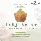 Kokila Indigo Powder 100% Naturals & Organic Hair Coloring, Protects Hair From Damage | Grocsy