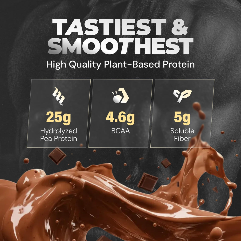 NUTRABAY Gold Hydrolyzed Pea Protein Powder - Rich Chocolate Crème | Grocsy