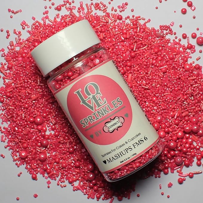 Confect Crimson Pink | Sprinkles Bottle for Decoration Bottle | Grocsy