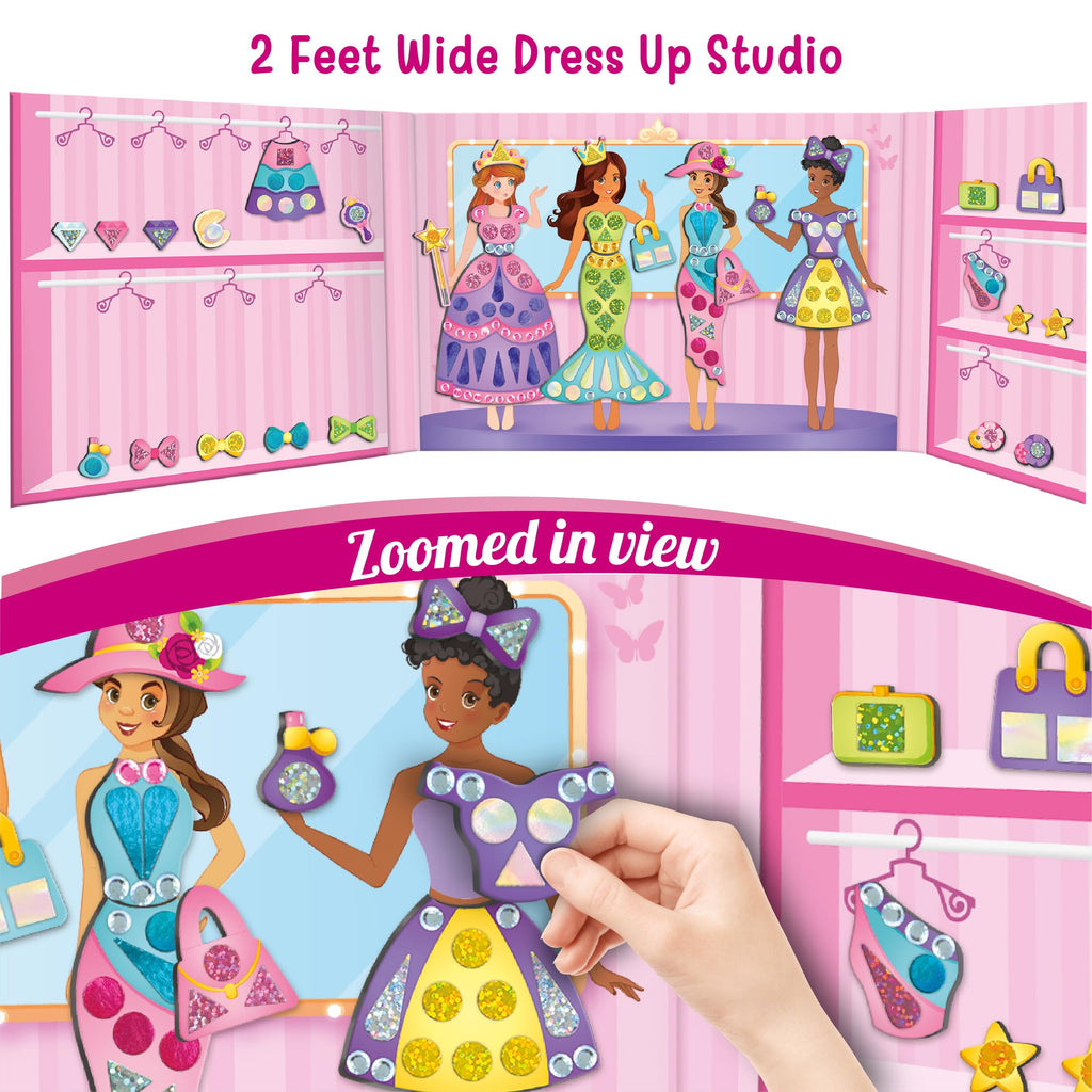 Imagimake DIY Magnetic Dress-Up Princess |Pretend Play Magnetic Toys for Kids | 30 Magnetic Dresses & Accessories | Interchange & Create Unlimited Outfits | Birthday Gift for 3,4,5,6,7,8 Year Old Girl | Grocsy