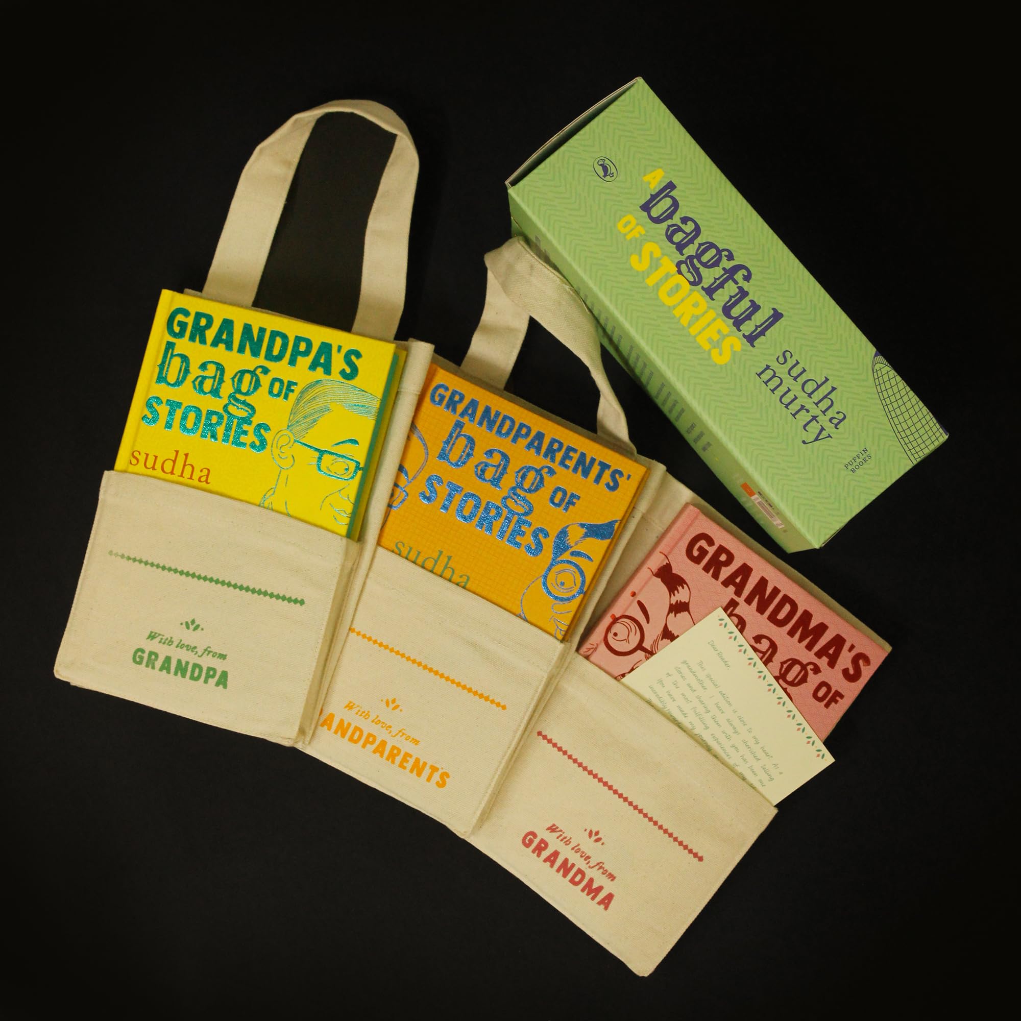 A Bagful of Stories: A Gift Edition Boxset of Grandma’s, Grandpa’s and Grandparents’ Bag of Stories by Sudha Murty | Grocsy