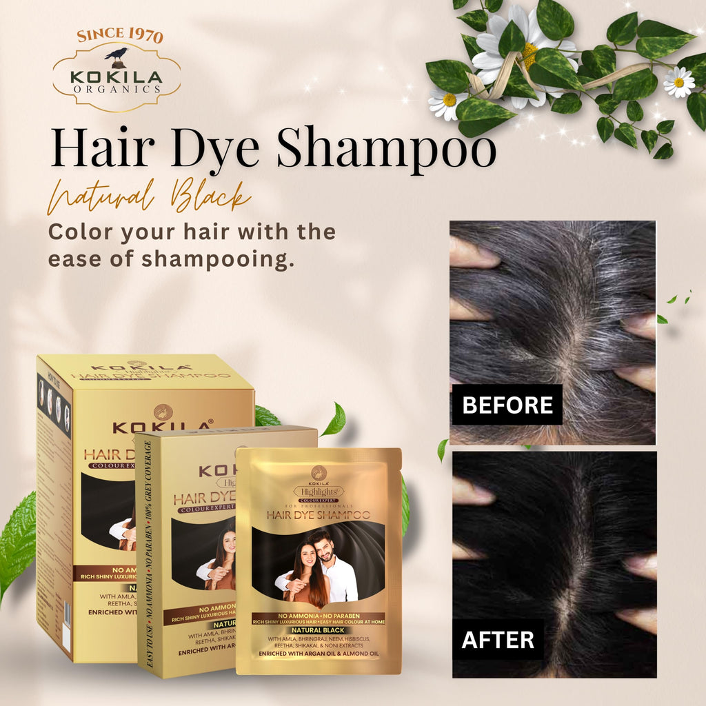 Kokila Unisex Hair Color Shampoo Sachet | Grocsy