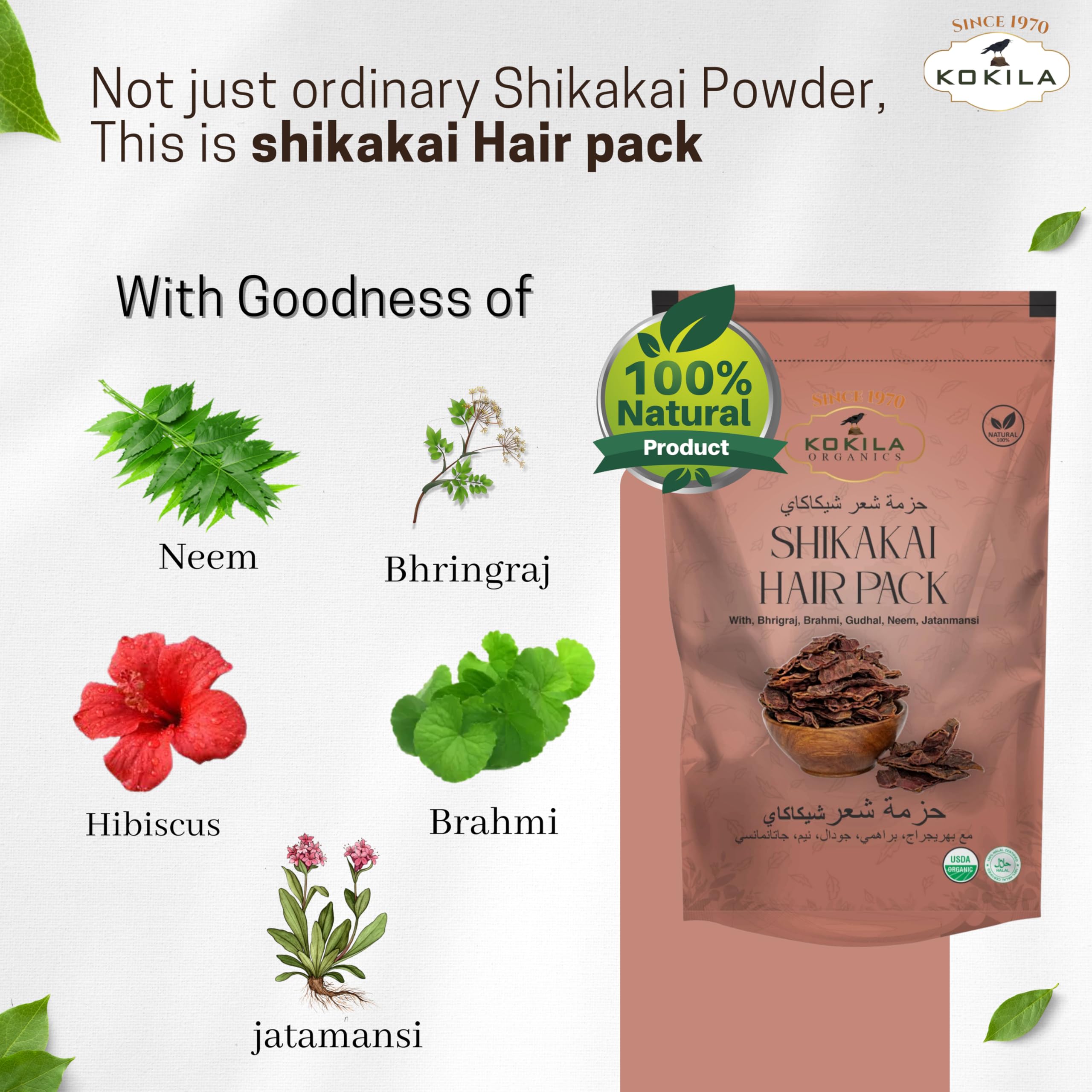 Kokila Pure & Natural Hair Pack Powder Each Pack 200 gm | Grocsy