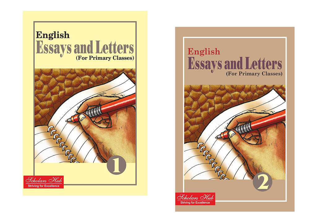 Scholars Hub English Essays & Letters Book For School Students (Vol-1 & 2) (Set Of 2 Books) | 180 Pages | Grocsy