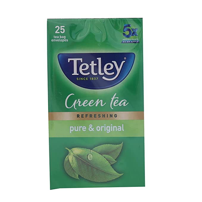 Tetley Green Tea Pure Original 25 Tea Bags | Grocsy