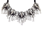 Silver-Plated Alloy Oxidised Ganesh Ji Shape Necklace - The Pari | Grocsy