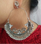 Silver-Plated Alloy Silver Hoop Earrings - The Pari | Grocsy