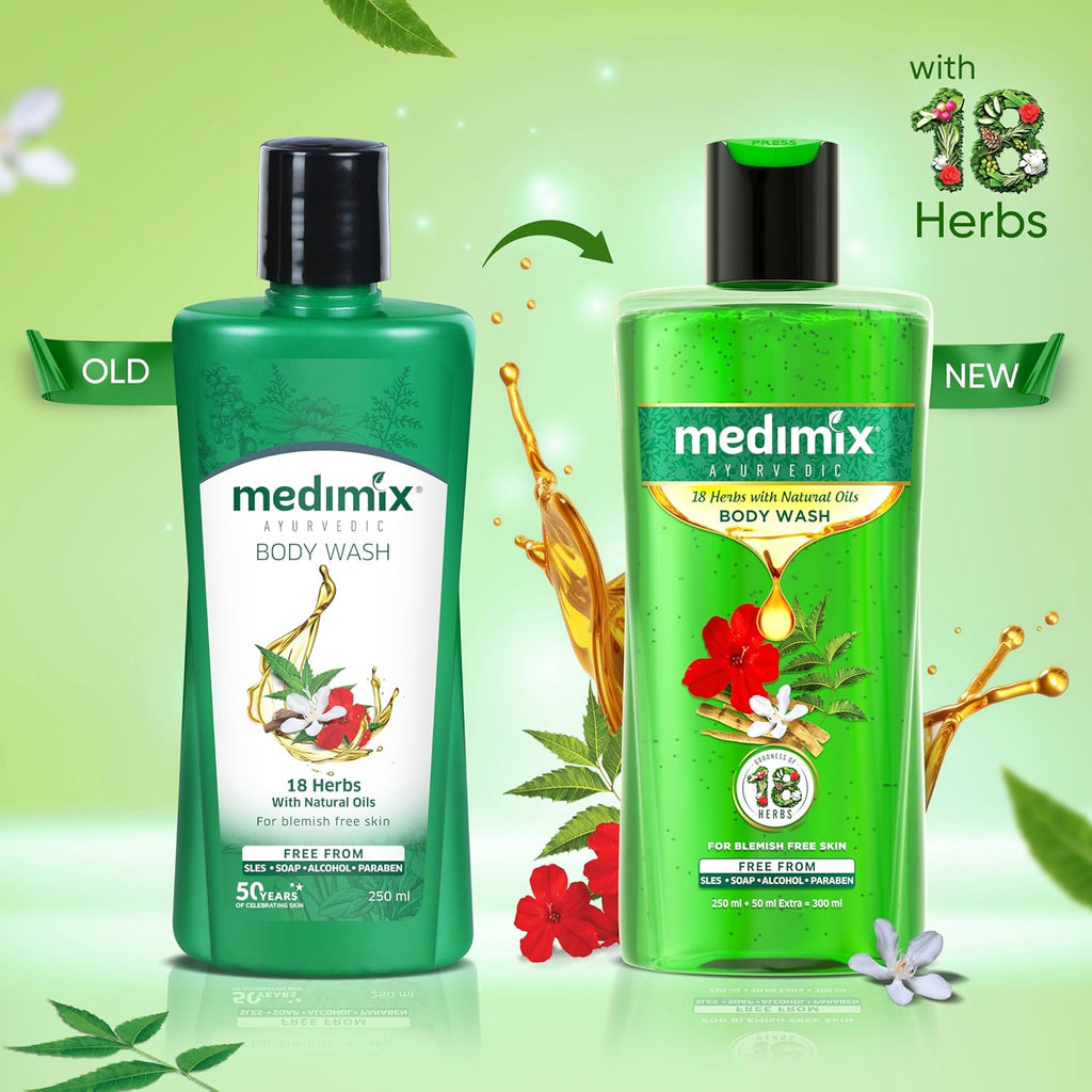 Medimix Ayurvedic 18 Herbs Body Wash With Natural Oils | Grocsy