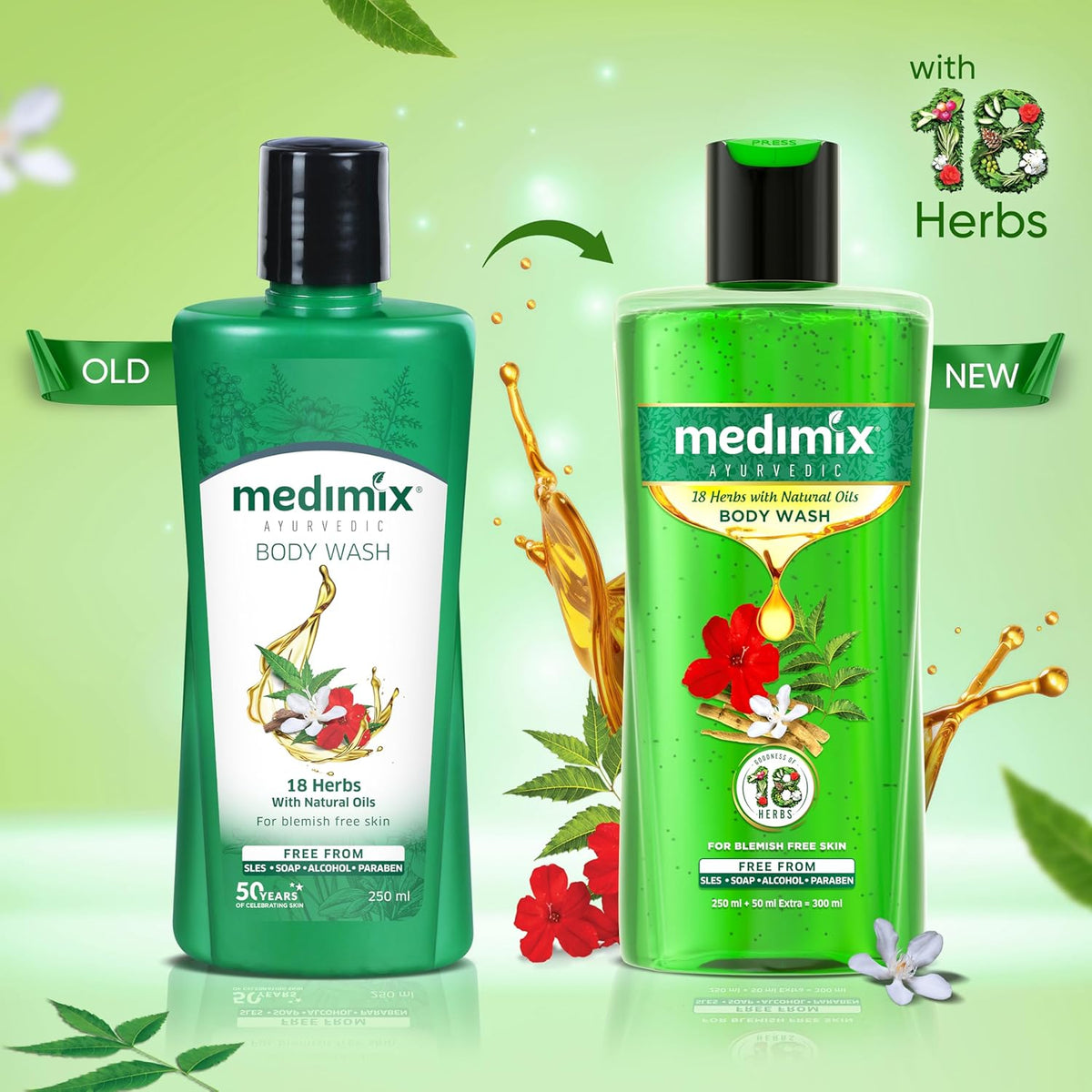 Medimix Ayurvedic 18 Herbs Body Wash With Natural Oils | Grocsy