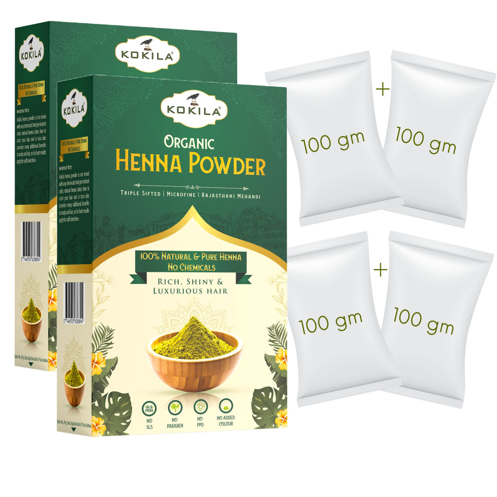 Kokila 100% Natural Organic Henna Leaves Powder For Natural Hair Color | Grocsy