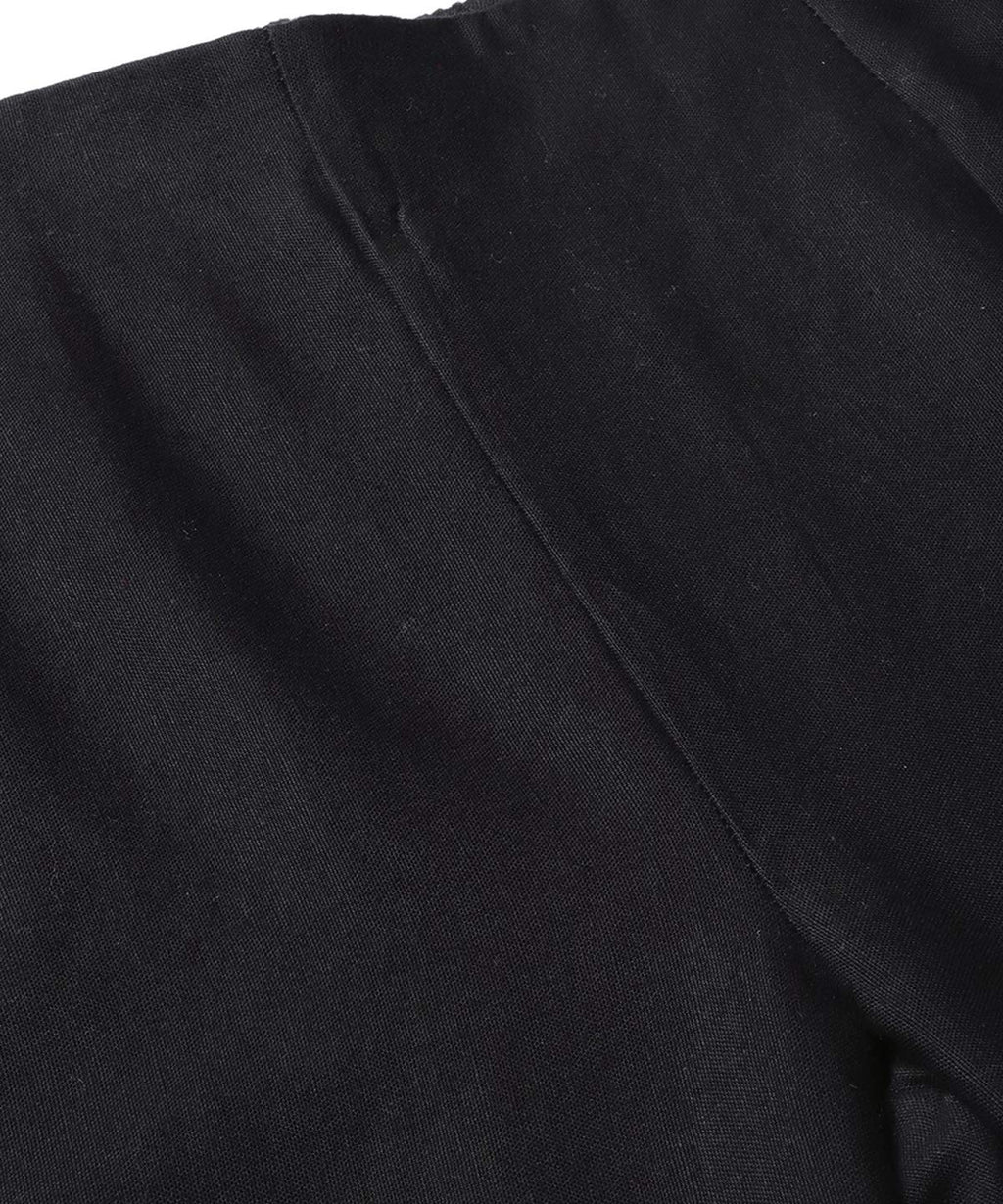 Juniper Women's Black Solid Cotton Flex Straight Fit Pants With Lace & Gota Work | Grocsy