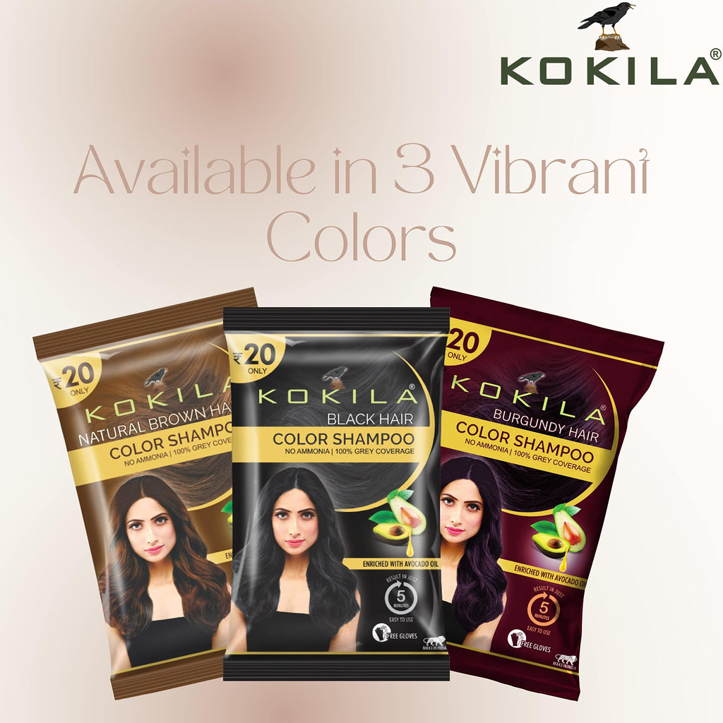 Kokila Insta Shampoo Hair Colour For Men & Women | Grocsy