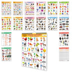 English-Marathi Chart For Kids (16 Charts ) 36 X 50 Cm - Children Spiral Wall Picture Chart | Grocsy