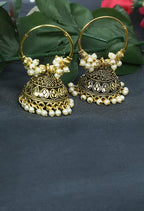 Mominos Fashion Johar Kamal Designer Golden Color Jhumkas | Grocsy