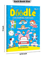 Doodle Colouring For Kids - Blue Edition : Kids Colouring Book, Colouring Book For Toddlers, Fun Learning Colouring Book, Colouring Book For Young Learners | Grocsy