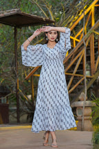 Juniper Women's Women Beautiful Grey Checked Tiered Dress | Grocsy