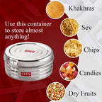 HAZEL Small Container For Kitchen|Steel Dabba of Capacity 400 ml | Grocsy