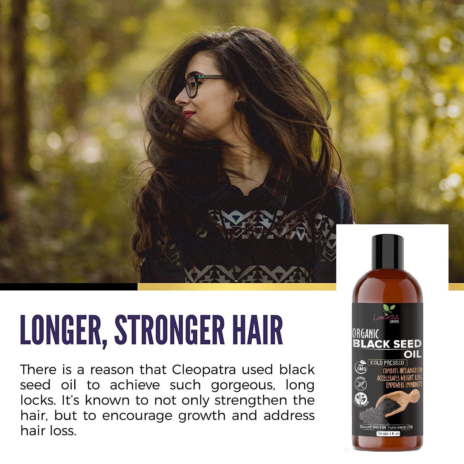 Luxura Sciences Black Seed Oil, Kalonji Oil For Hair Growth | Grocsy