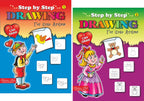 Coloring Book For Kids: Scholars Hub Step By Step Drawing Book -Vol 1, Vol 2 ( Set Of 2 Books) | 48 Pages | Grocsy