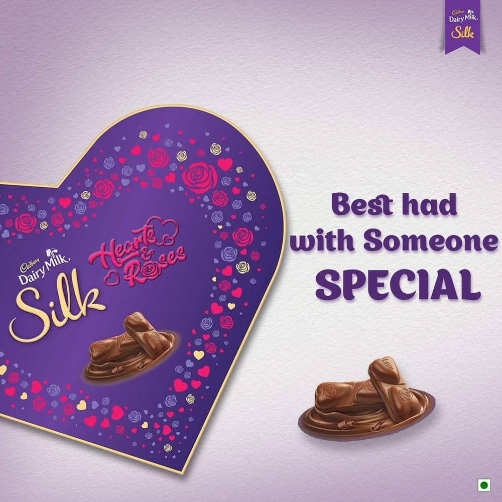 Cadbury Dairy Milk Silk Chocolate Heart Shaped Gift Box | Grocsy
