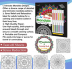 Art Therapy Mandala Adult Colouring Book 1: Mandala Colouring Book, Adult Coloring Book Kit With 12 Sketch Pens, Fun For Adults, Relaxing Coloring Workbook | Grocsy