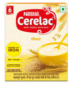 Nestle Cerelac Baby Cereal with Milk - Wheat, From 6-12 Months | Grocsy