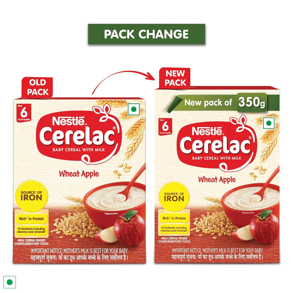 Nestle Cerelac Baby Cereal With Milk - Wheat Apple | Grocsy