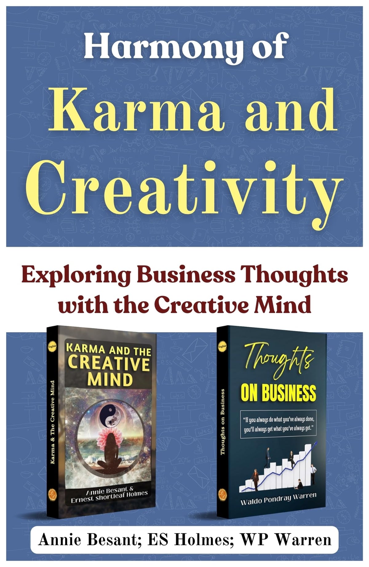 Harmony Of Karma And Creativity: Exploring Business Thoughts With The Creative Mind (Karma & The Creative Mind :: Thoughts On Business) Set Of 2 | Grocsy